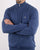 Lacoste Funnel Neck Zip Knitted Jumper Blue