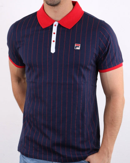 Fila Vintage Bb1 Polo Shirt Navy/white/red