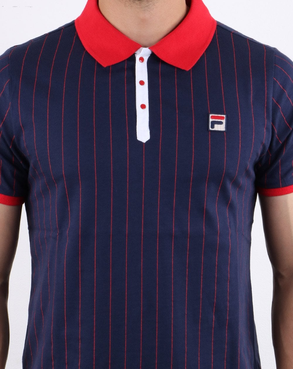 Fila Vintage Bb1 Polo Shirt Navy/white/red