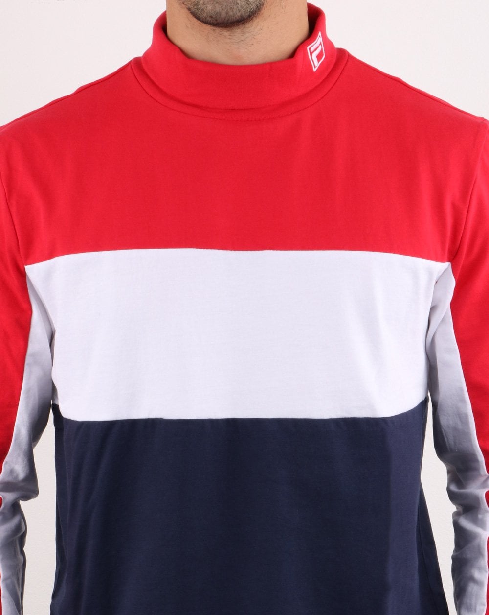 Fila Vintage Matteo High Neck T Shirt Red