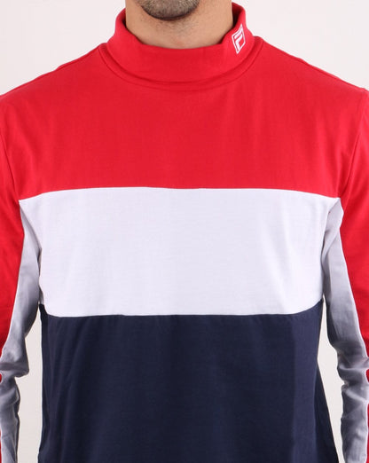Fila Vintage Matteo High Neck T Shirt Red