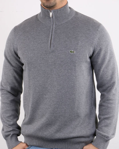 Lacoste Zip Jumper Top Grey