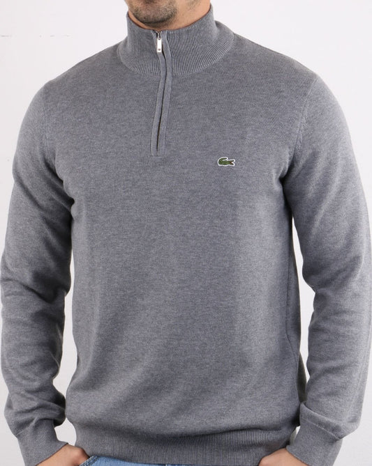 Lacoste Lacoste Zip Jumper Top Grey