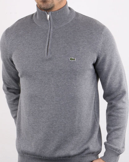 Lacoste Zip Jumper Top Grey