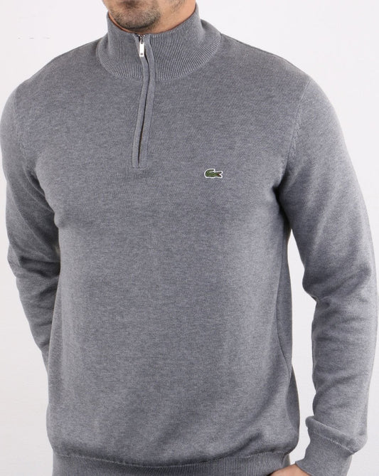 Lacoste Lacoste Zip Jumper Top Grey