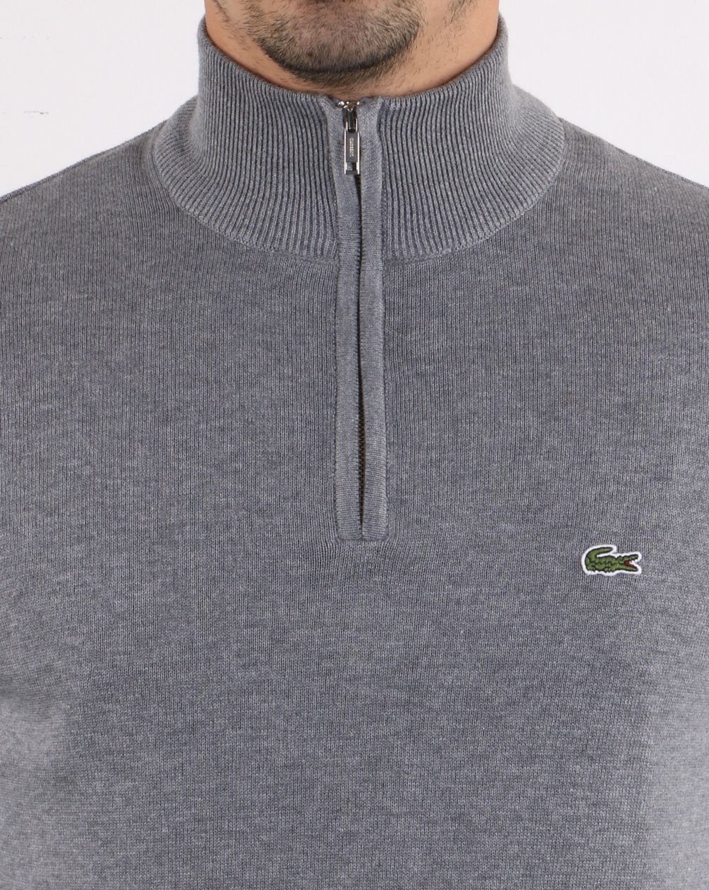 Lacoste Zip Jumper Top Grey