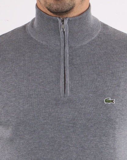 Lacoste Zip Jumper Top Grey
