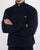 Lacoste Funnel Neck Zip Knitted Top Navy