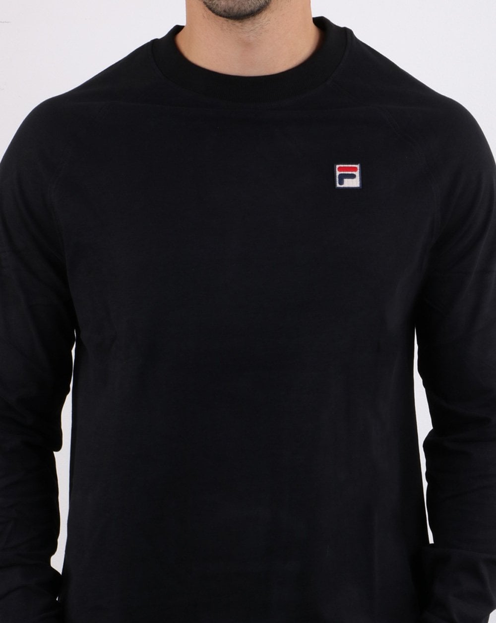 Fila Vintage Long Sleeved T Shirt Black