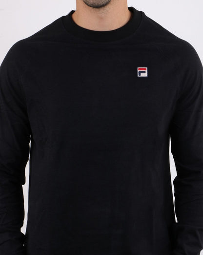Fila Vintage Long Sleeved T Shirt Black