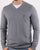 Lyle And Scott Cotton Merino V Neck Jumper Grey Marl
