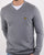 Lyle And Scott Cotton Merino V Neck Jumper Grey Marl