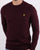 Lyle And Scott Cotton Merino Crew Jumper Burgundy Marl