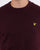 Lyle And Scott Cotton Merino Crew Jumper Burgundy Marl