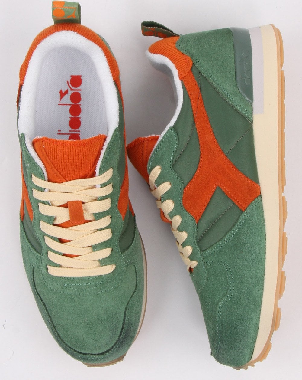 Diadora Camaro Vintage Trainers Green/Orange
