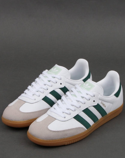Adidas Samba Og Trainers White/Fresh Green