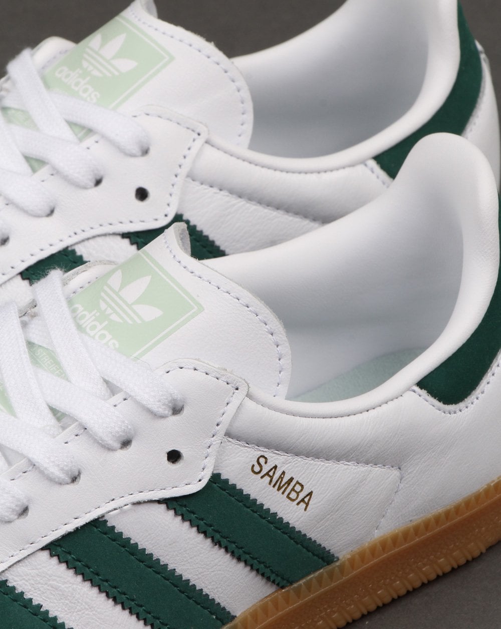 Adidas Samba Og Trainers White/Fresh Green – 80's Casual Classics