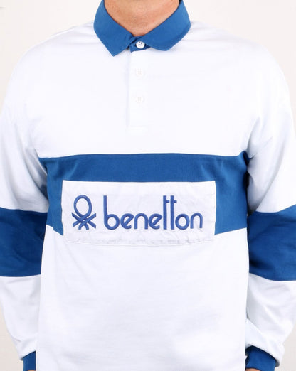 Benetton Rugby Shirt White/Blue