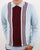 Gabicci Vintage Claret/Sky Blue knitted polo
