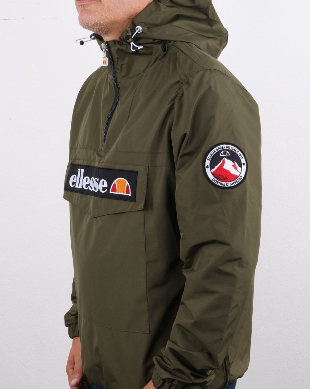 Ellesse Quarter Zip Jacket Khaki