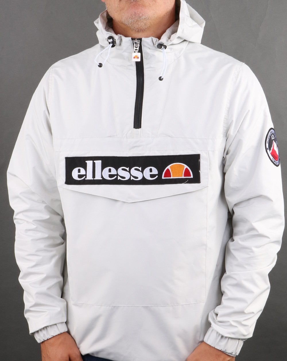 Ellesse Quarter Zip Jacket Light Grey