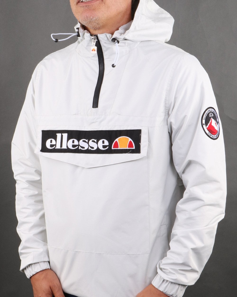 Ellesse Quarter Zip Jacket Light Grey
