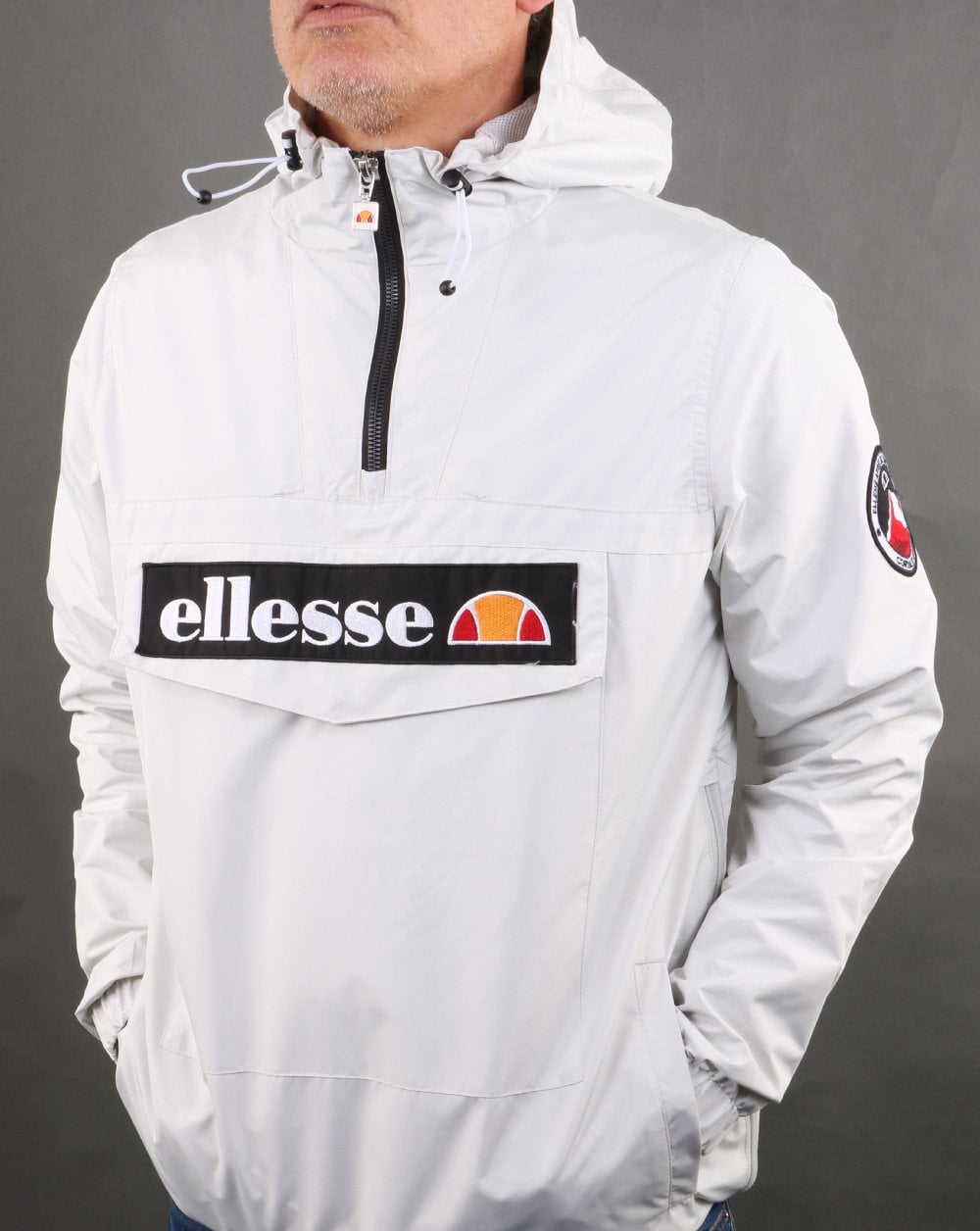 Ellesse Quarter Zip Jacket Light Grey