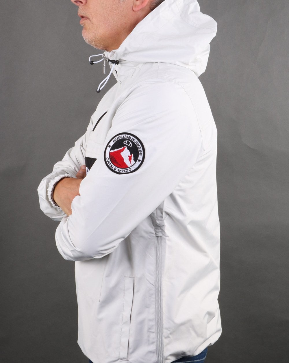 Ellesse Quarter Zip Jacket Light Grey