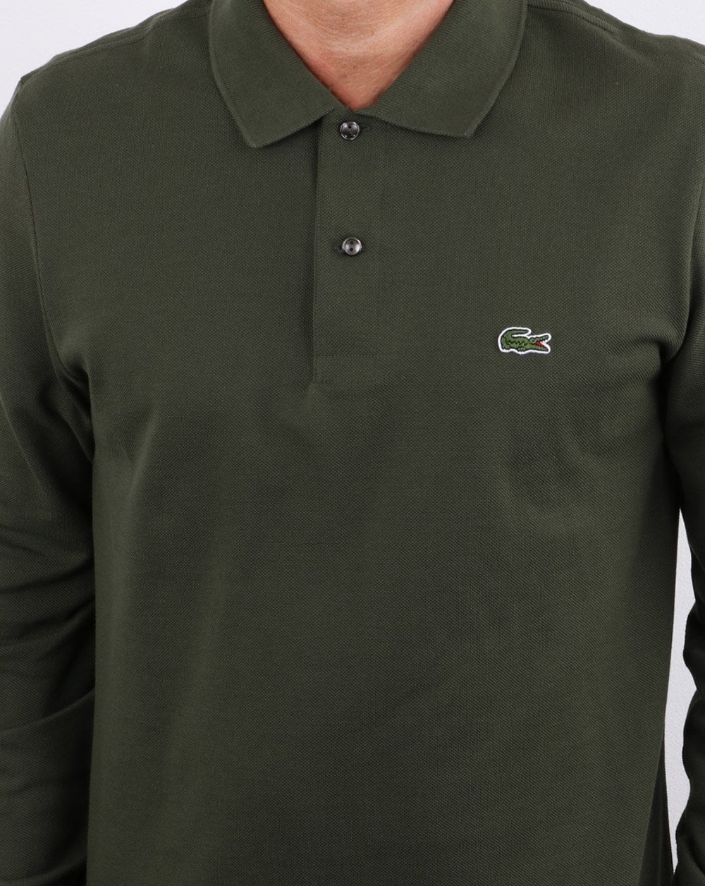 Lacoste Long Sleeve Polo Shirt Baobab Green