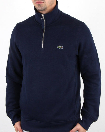 Lacoste Quarter Zip Top Navy