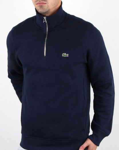 Lacoste Quarter Zip Top Navy