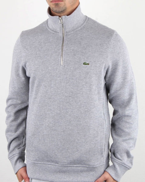 Lacoste Quarter Zip Silver Chine