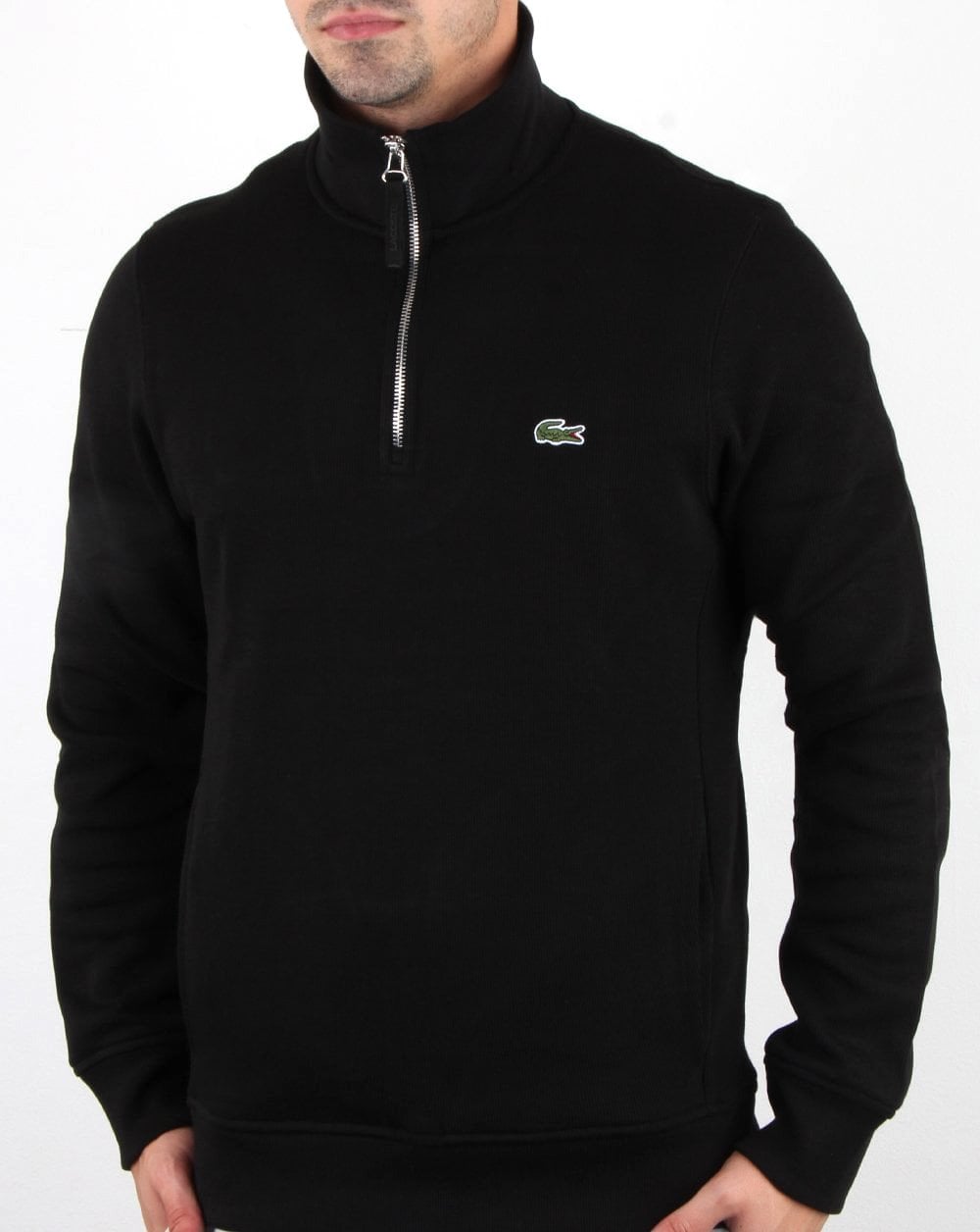 Lacoste Quarter Zip Top Black