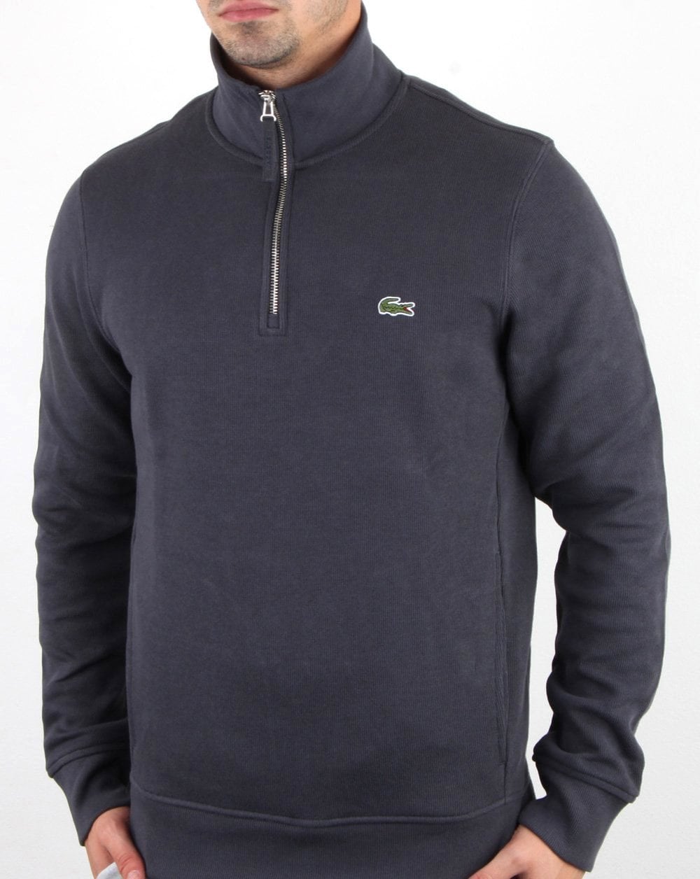 Lacoste Quarter Zip Top Graphite