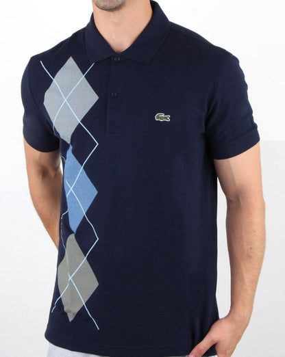 Lacoste Diamond Polo Shirt Navy