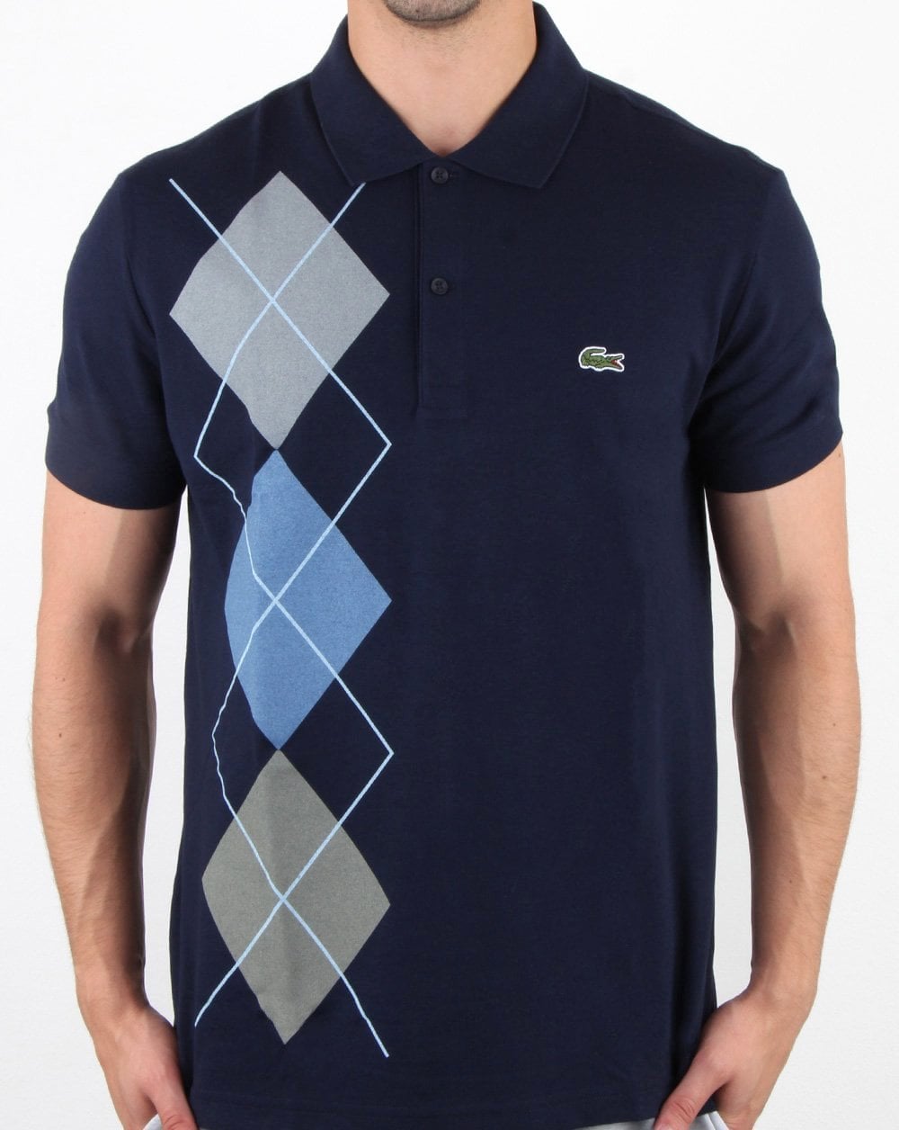 Lacoste Diamond Polo Shirt Navy