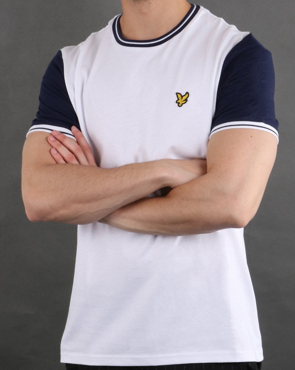 Lyle And Scott Tipped T-shirt White/Navy