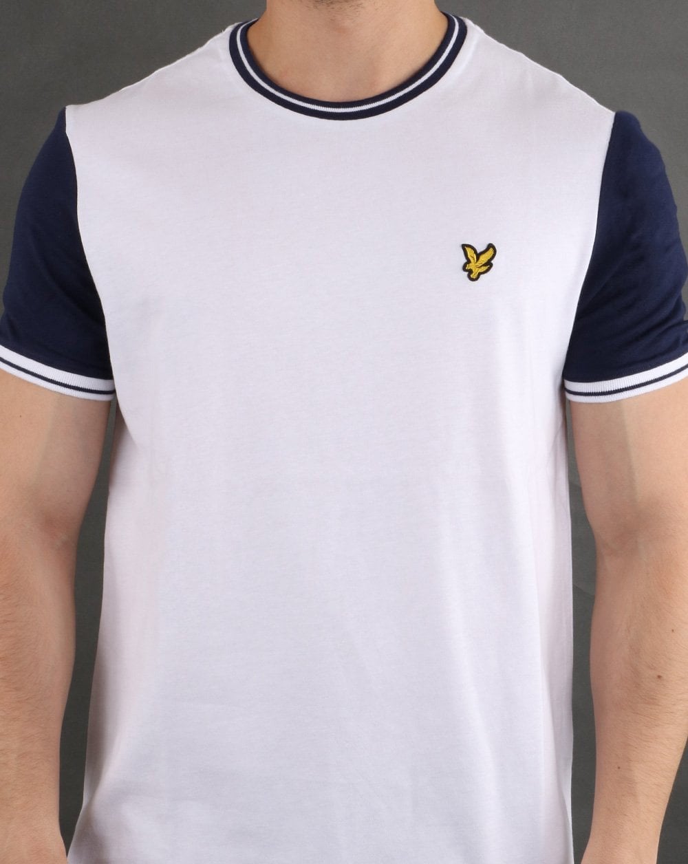 Lyle And Scott Tipped T-shirt White/Navy