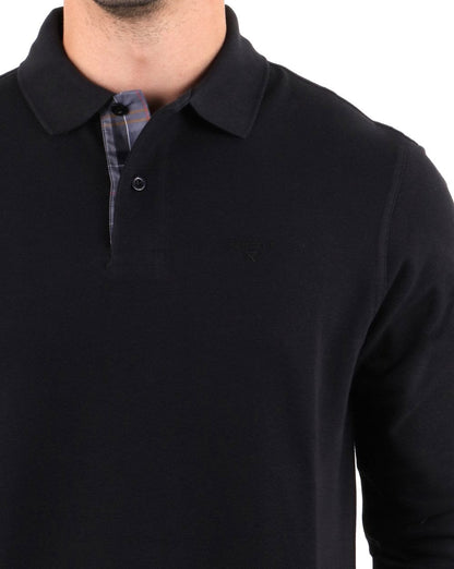 Barbour Long Sleeve Sport Polo Black