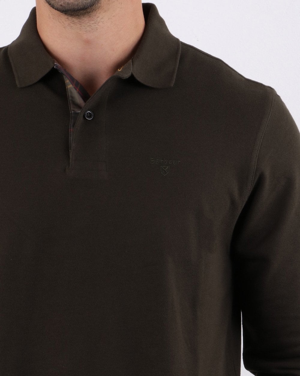 Barbour Long Sleeve Sport Polo Green