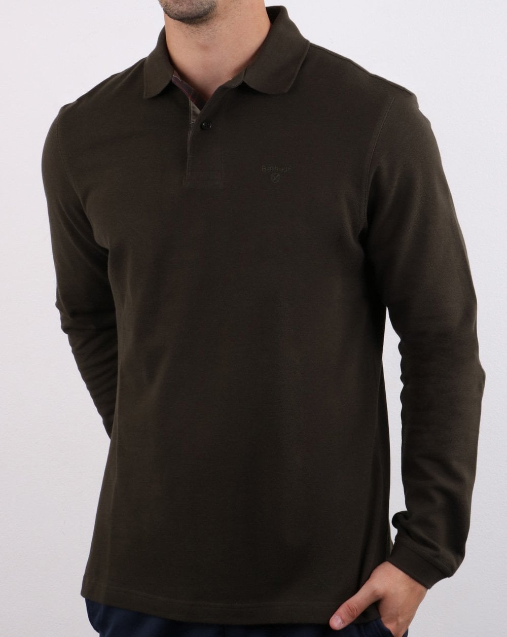 Barbour Long Sleeve Sport Polo Green