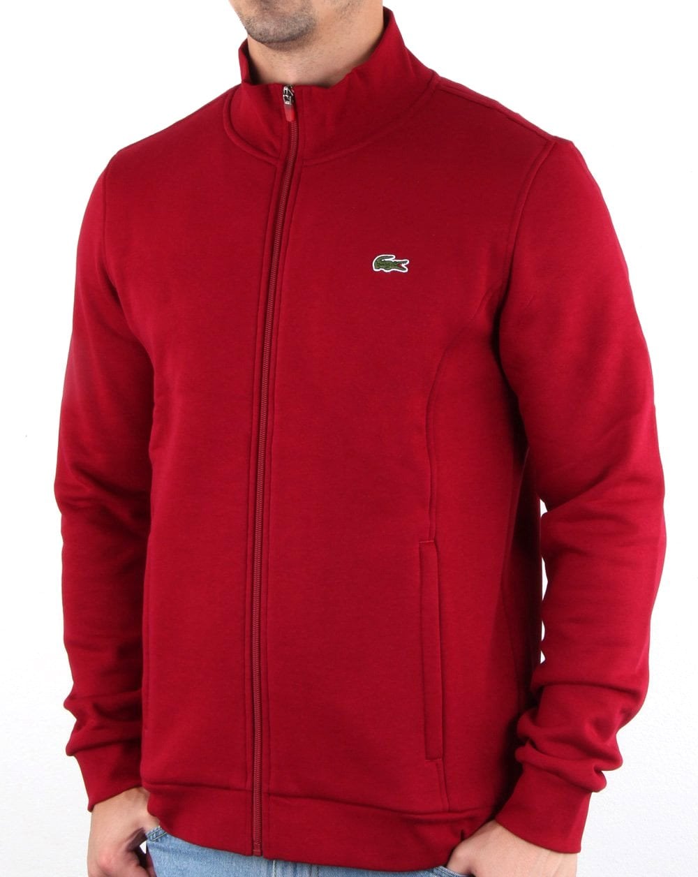 Lacoste Zip Up Track Top Bordeaux