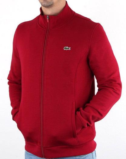 Lacoste Zip Up Track Top Bordeaux