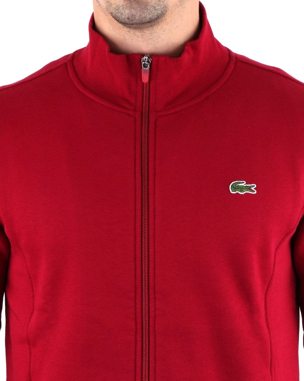 Lacoste Zip Up Track Top Bordeaux
