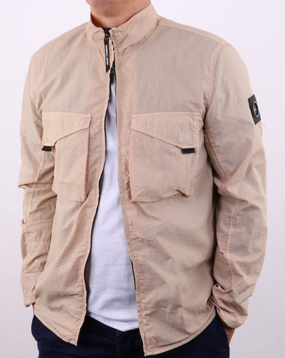 Marshall Artist Garment Dyed Parachute Overshirt Stone
