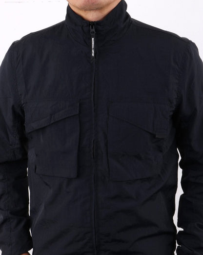 Marshall Artist Garment Dyed Parachute Overshirt Navy