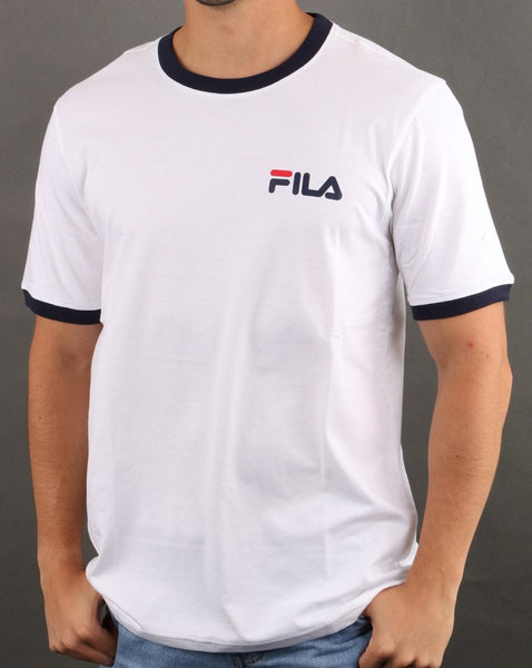 Fila Vintage Rosco T Shirt White/red/navy