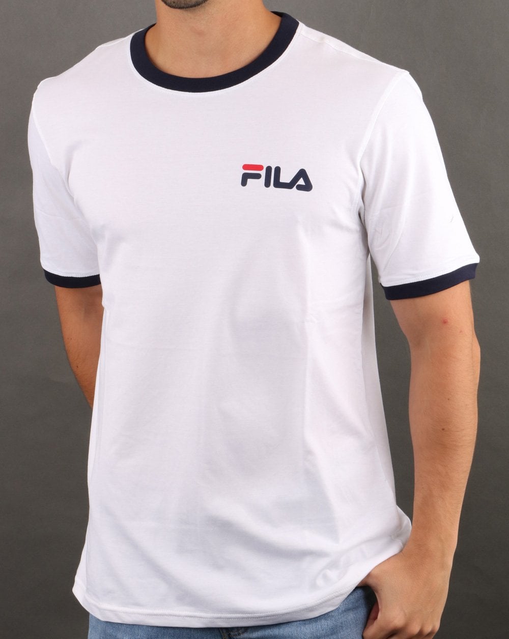 Fila Vintage Rosco T Shirt White/red/navy