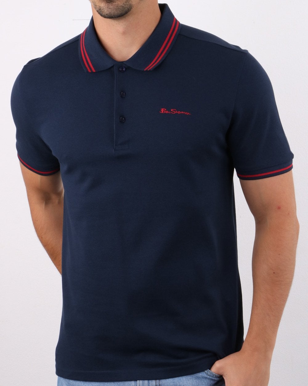 Ben Sherman Tipped Polo Shirt Navy