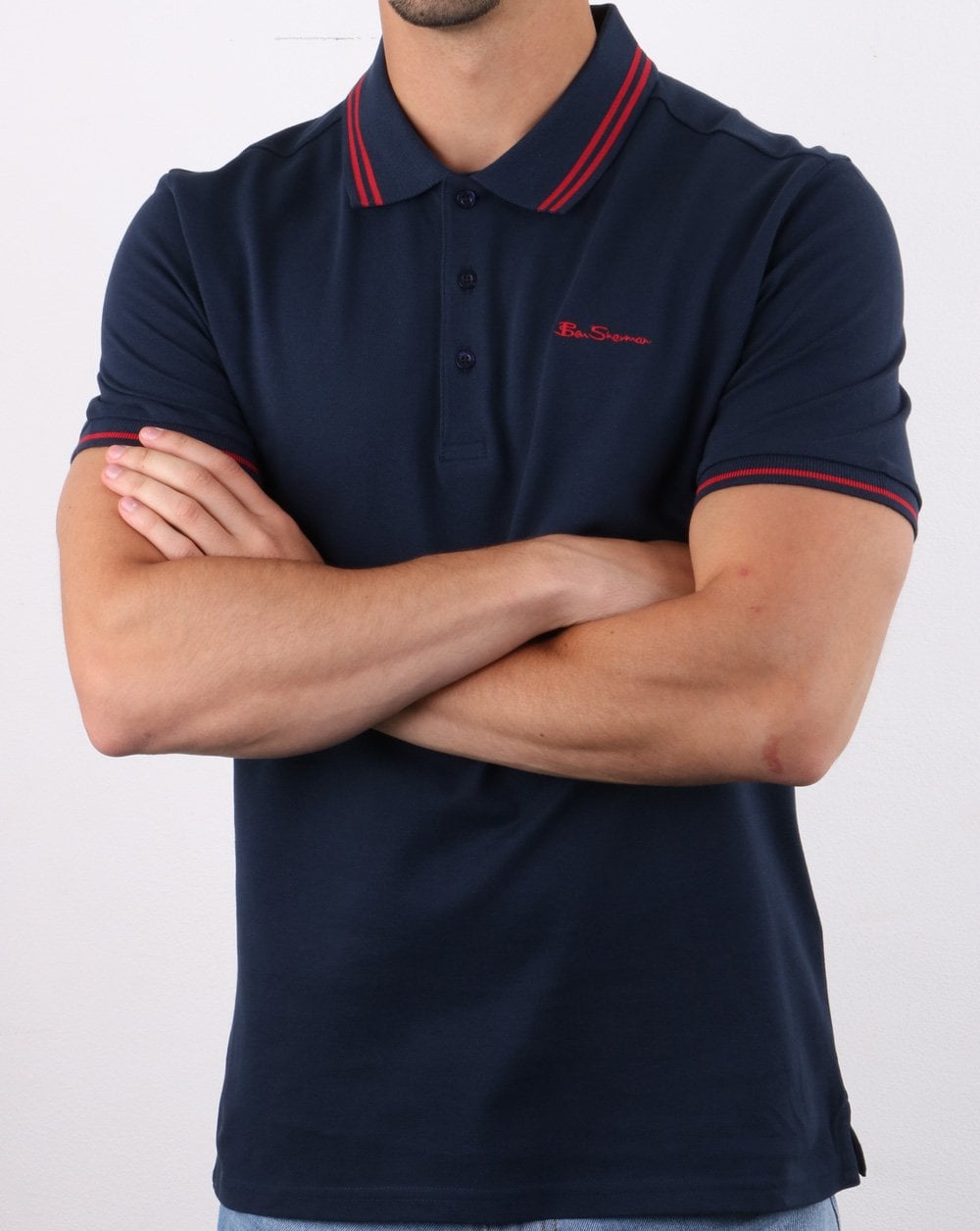 Ben Sherman Tipped Polo Shirt Navy